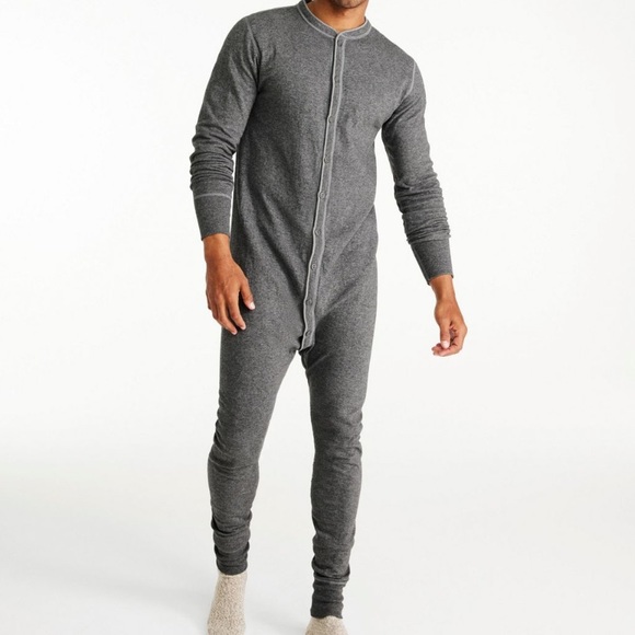 L.L. Bean Pants Ll Bean Charcoal Gray Mens Twolayer Union Suit Base